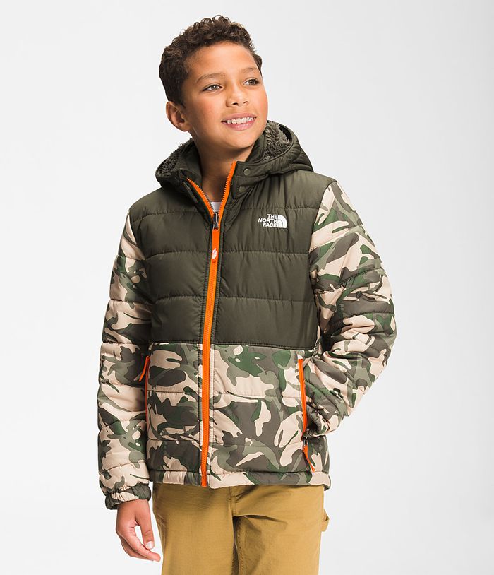 Casaca The North Face Niño Printed Reversible Mount Chimbo Full Cremallera Hooded Verde/Camuflaje - Peru 41930SOZW